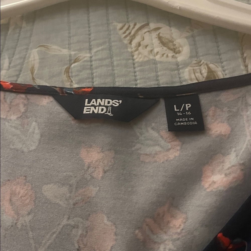 Lands' End Multicolor Floral Long Sleeve Dress - Picture 3 of 4